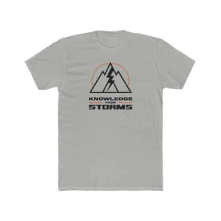 Knowledge From Storms Tee - Light Grey