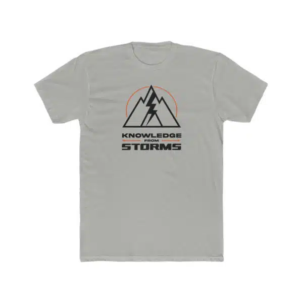 Knowledge From Storms Tee - Light Grey